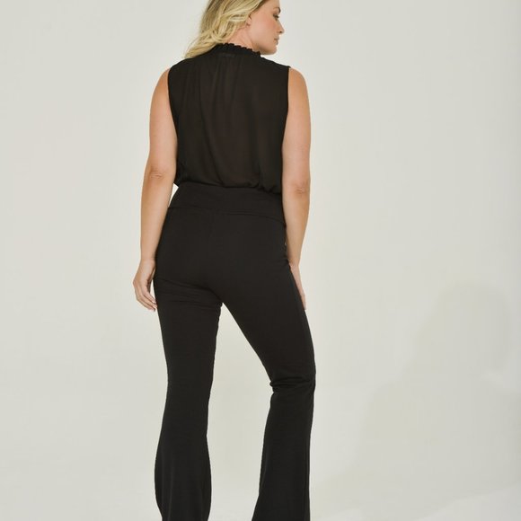 Black Stretch Flare Pant | Stretch Flare Pant | Sustainable Women's Fashion - Picture 7 of 11